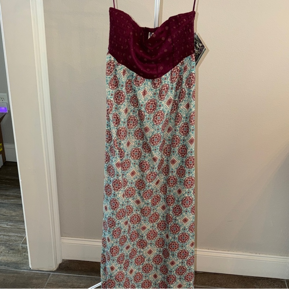 Roxy Burgundy Smocked Top